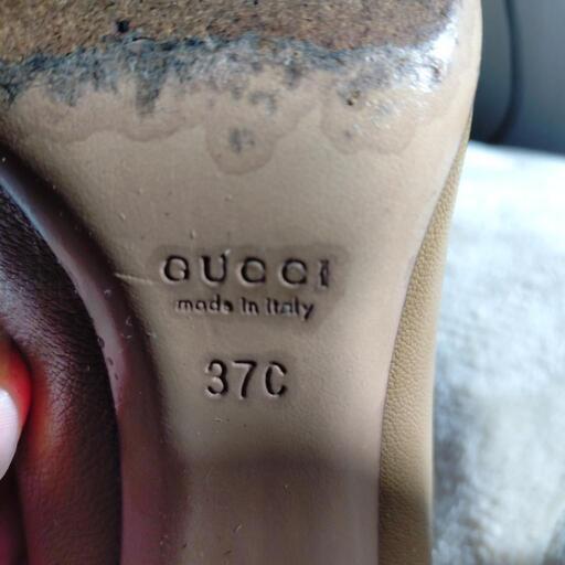 値下げGUCCIグッチのヌード（ベージュ）のパンプス