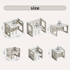 ✨【美品】✨子供用テーブル 椅子3点セット 収納 家具 キッズ チェア＆デスク ブラウンの画像