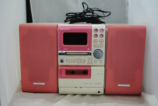 [1058] AIWA CX-LMT22 CD/MD/カセットコンポ ピンク