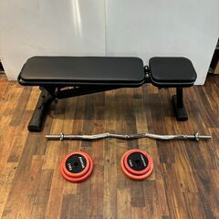 リーディングエッジ トレーニングベンチ 角度調整機能 フラットベ...