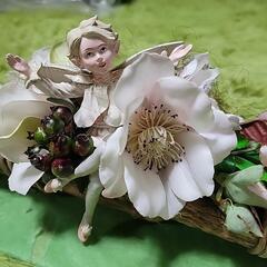 【ハンドメイド作品】妖精の置物西洋人形(オブジェ)の画像
