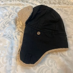 キッズ冬帽子ブラック50-54cm
