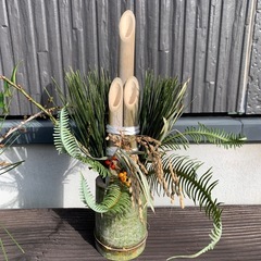 門松　本物の植物花材の画像
