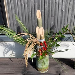 門松　本物の植物花材の画像