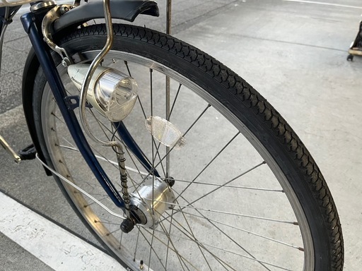 【完売御礼】【大人用】整備済 アプリコット 26型外装6段ギア 中古自転車 婦人車 紺色 <自転車のオオムラ 静岡店>