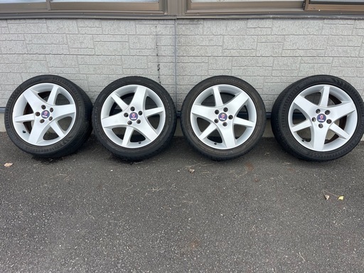 サーブ　SAAB 純正17インチアルミホイール＆タイヤ