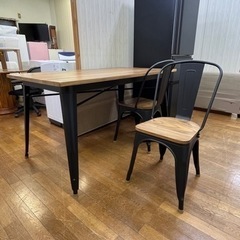 激安セット!! ダイニングテーブル＆チェア×2脚 LOWYA ロウヤ 4人掛け 家具 ダイニングセットの画像