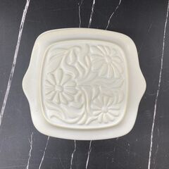 国産　耐熱セラミックおひつ レリーフ 黒釉の画像