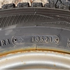 軽トラ、軽バン　スタッドレスタイヤ4本タイヤホイールの画像