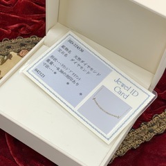 K18 Tスマイル　ダイヤ　ネックレス　1.8g 0.3ct 約40cmの画像