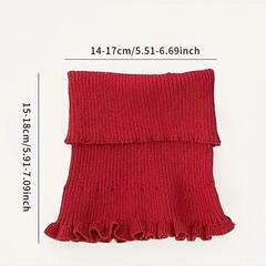 ニットスカーフ ブラックの画像