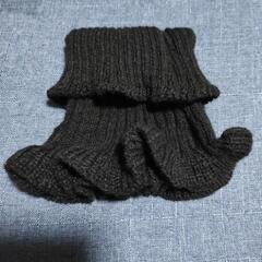 ニットスカーフ ブラック