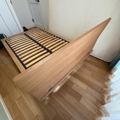 引取】無印良品セミダブルベッド ヘッドボード付き