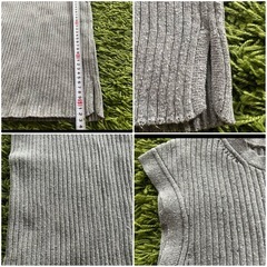 PLST シルクネップノースリーブリブ セーターの画像