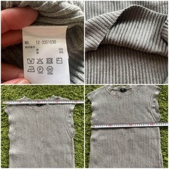 PLST シルクネップノースリーブリブ セーターの画像