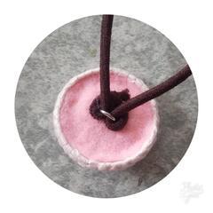 【125】＊ハート＊ くるみボタン　ヘアゴムの画像