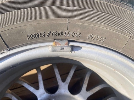 ?タ売約済み? タイヤホイールセットBBS アルミホイール 205/60R16 92H 16×6JJ 46 タイヤセット ホイールセッ