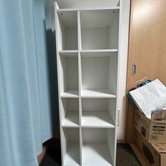【仕切り可動式】本棚ホワイト