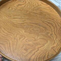 【未使用品】屋久杉　丸盆【箱付き】の画像