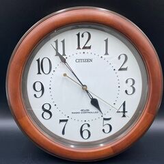 【決まりました】【動作品】CITIZEN 電波時計 木製フレーム...