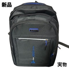 新品　リュック　黒　ブラック　多収納　4ポケット　通勤　通学　スポーツ　部活の画像