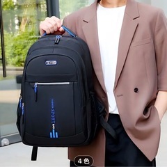 新品　リュック　黒　ブラック　多収納　4ポケット　通勤　通学　スポーツ　部活の画像