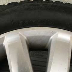 スタッドレスタイヤ　　155/65R14の画像