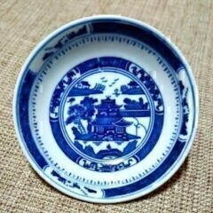 中国レトロ宮殿柄陶磁器深皿セット。