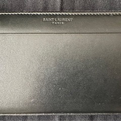 SAINT LAURENT PARIS 長財布 レザー 黒の画像