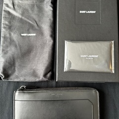 SAINT LAURENT PARIS 長財布 レザー 黒