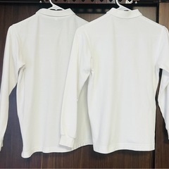 長袖　女児白スクールポロシャツ　2枚セット　150cmの画像