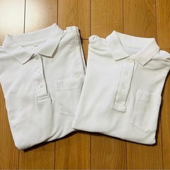 長袖　女児白スクールポロシャツ　2枚セット　150cmの画像