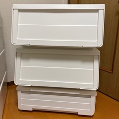 収納　テンマ　天馬　カバコ2段＋カバゾコ1段セット　ホワイト 6...