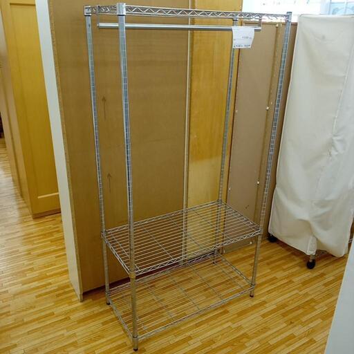 ★ジモティ割あり★ スチールラック　ハンガーラック　シルバー　クリーニング済　YJ4856