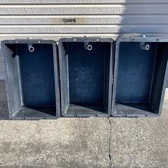 メダカ水槽 プラスチック収納ケース 3個セット 排水パイプ付き