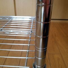 幅120㎝　メタルラック　奥行45㎝　棚板3枚　シェルフ　収納棚　中古の画像
