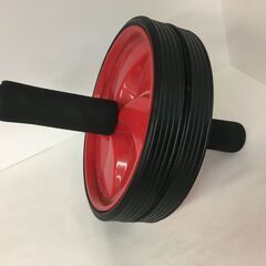 JM19381) ★大特価★トレーニング用品 腹筋ローラー/アブローラー ブラック×レッド 中古品【取りに来られる方限定】の画像