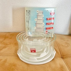 お料理動画にも◎耐熱ガラス容器5点セット