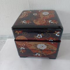 和風花柄3段重箱・未使用品