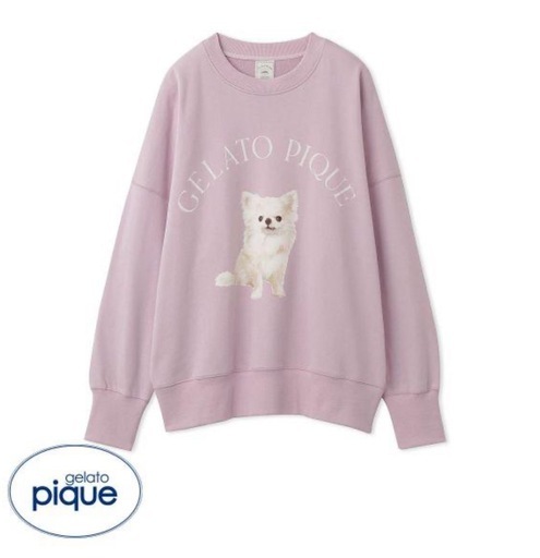 【sold】新品　ジェラートピケ　gelato piqu チワワ　トレーナー　ピンク　3dogs collection