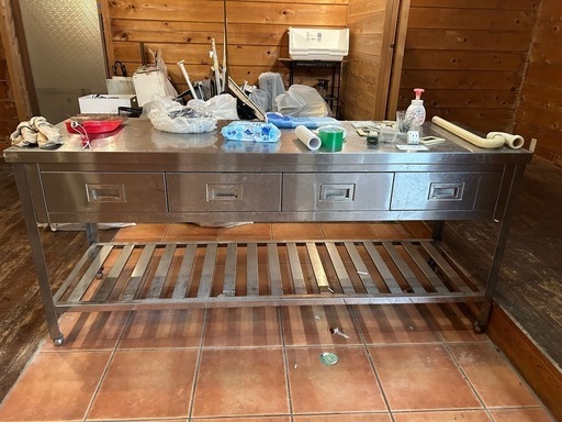 業務用キッチン作業台　釣棚