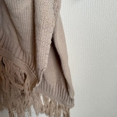 △【RODEO CROWNS】フリンジカーディガン ベージュ　Fの画像