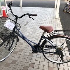 ★ジモティ割あり★  軽快車 ギア付き　２６インチ ネイビー クリーニング済み SJ8143の画像