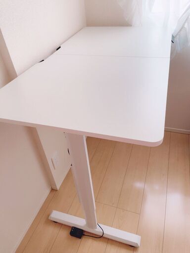 電動昇降デスク白