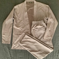 CONTRIBE ノーカラージャケット ＋ イージーパンツ セットアップ  M グレーの画像