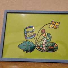 切り絵自己製作です。額縁もお付けします。
