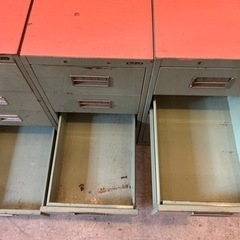 【ビンテージ❣️VanLock キャビネット 3個セット🩵】ツールボックス スチール製　工具棚　昭和レトロ 家具 収納家具 キャビネットの画像