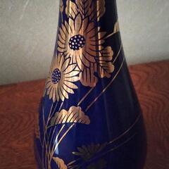 龍仙九谷焼　花瓶　高さ約25cm 中古の画像