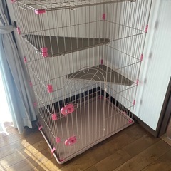 キャットケージ2段　1日使用ほぼ新品