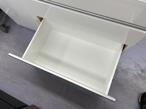 キッチンカウンター 幅120ｃｍ 白 ホワイト レンジボード キッチン収納 エナメル 札幌市手稲区